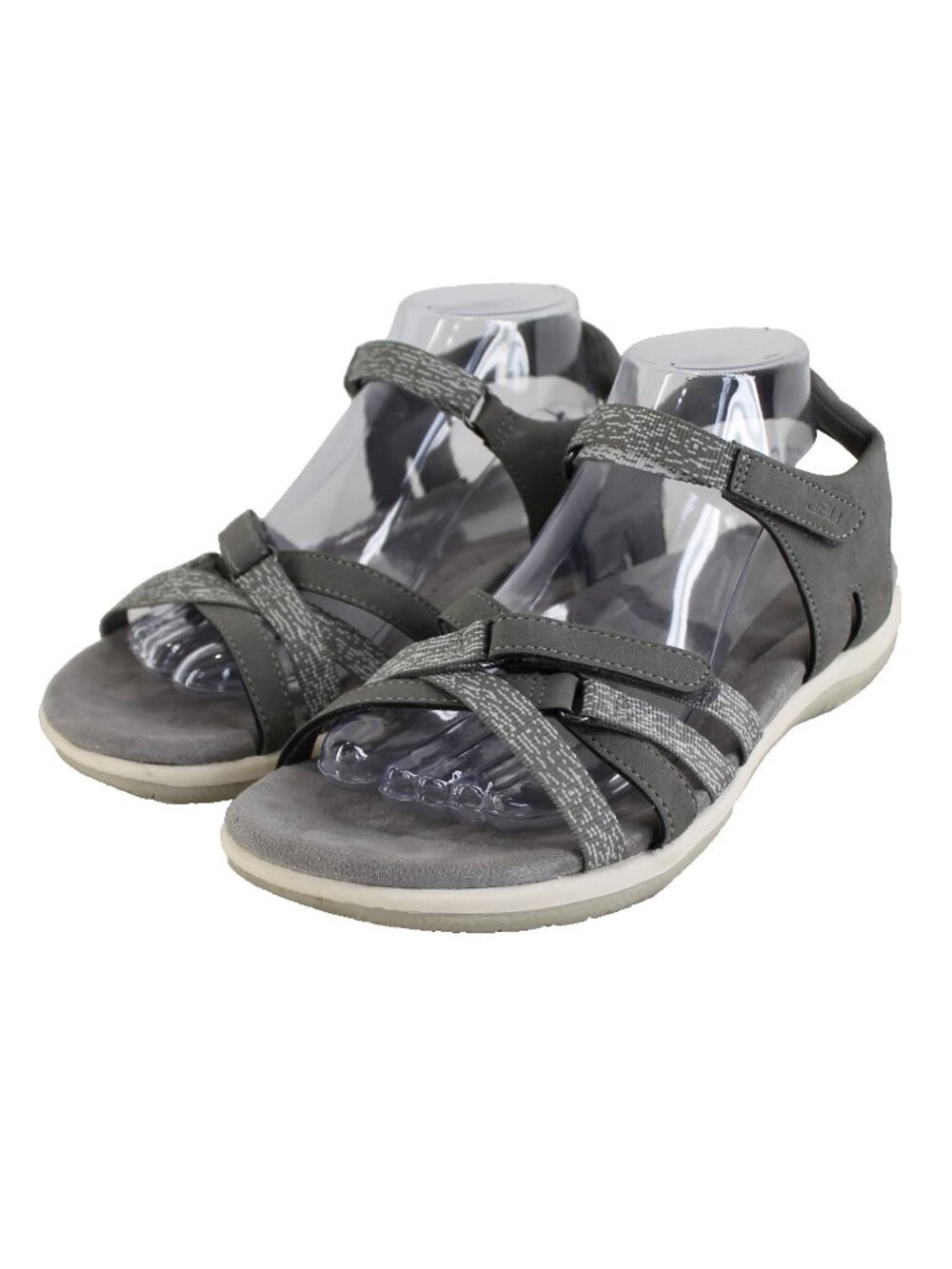 JBU Sonia Vegan Sandals Womens Size 9 Gray Adjustable Strap Sport Hiking